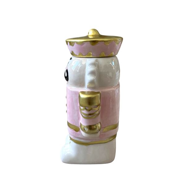 NEW Neiman Marcus Pink Nutcracker Ceramic Sugar & Creamer 2pk Christmas Holiday - Picture 6 of 16